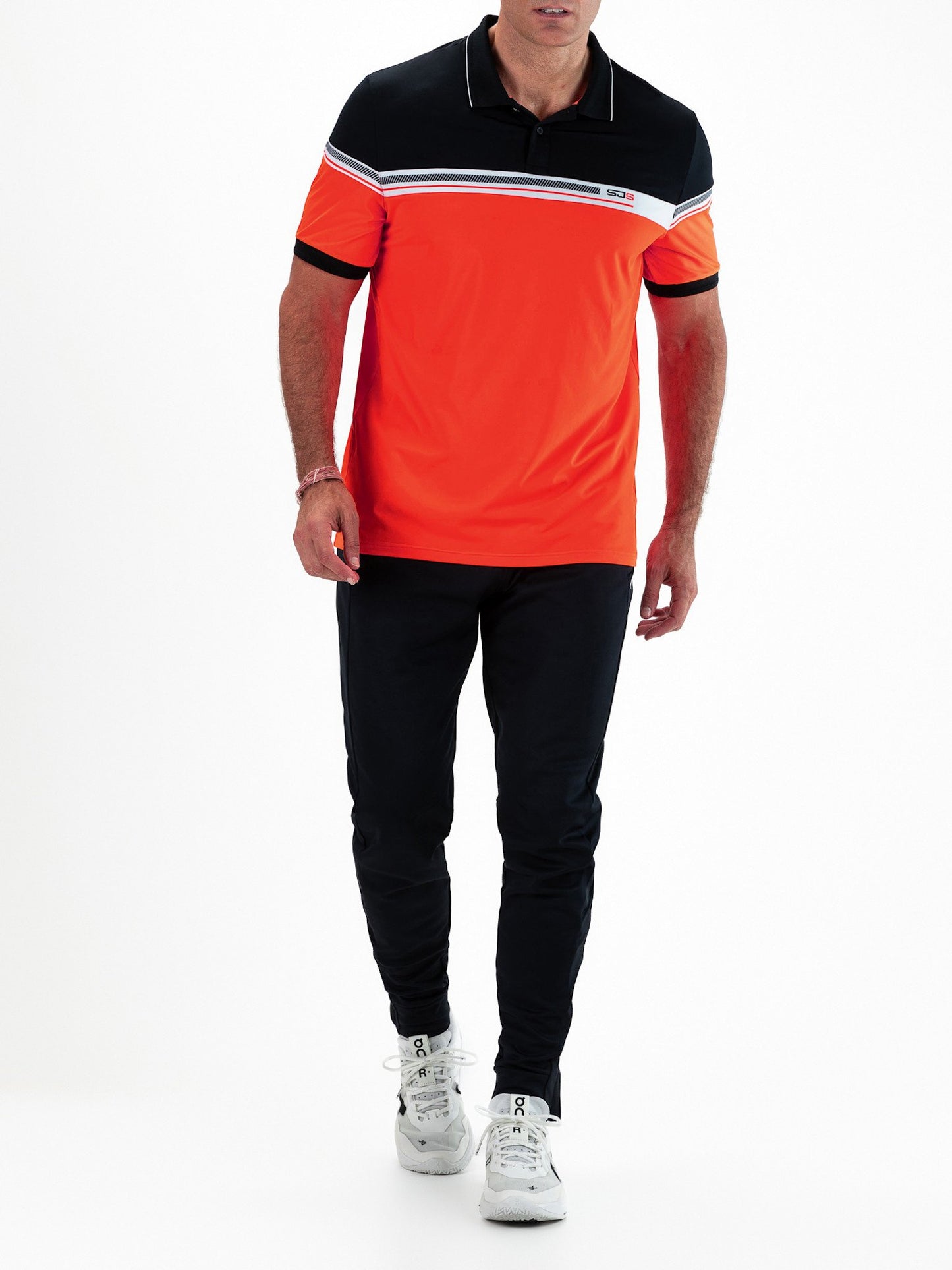 Sjeng Clarkson  Mens Polo Bright Tangerine