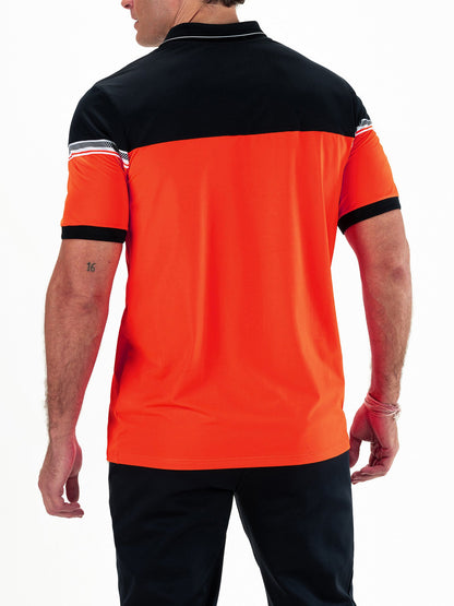 Sjeng Clarkson  Mens Polo Bright Tangerine