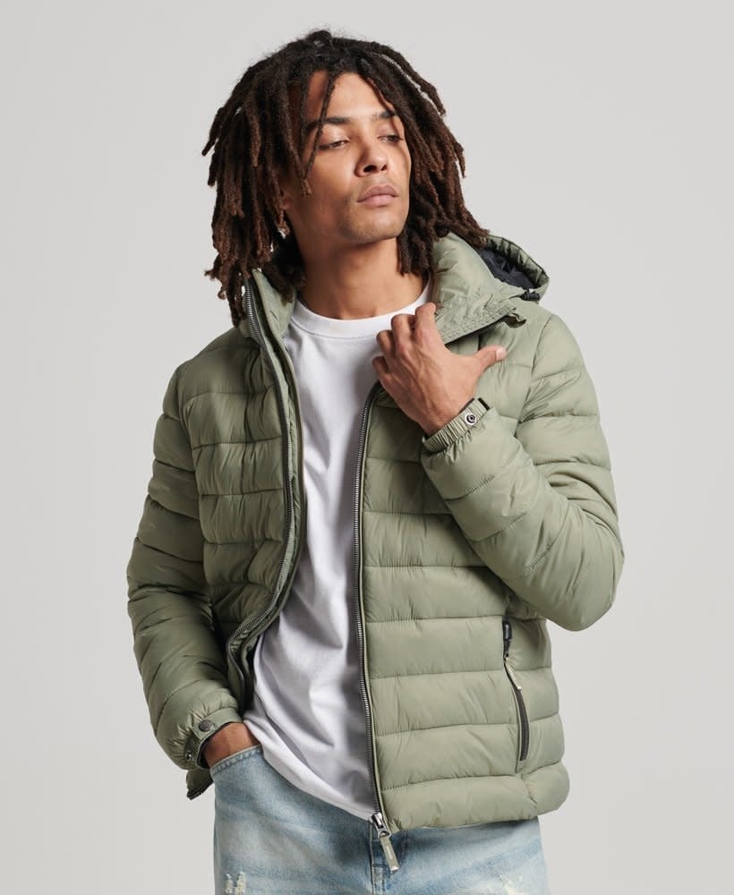 Superdry Sport Classic Fuji Puffer Jacket Men Khaki