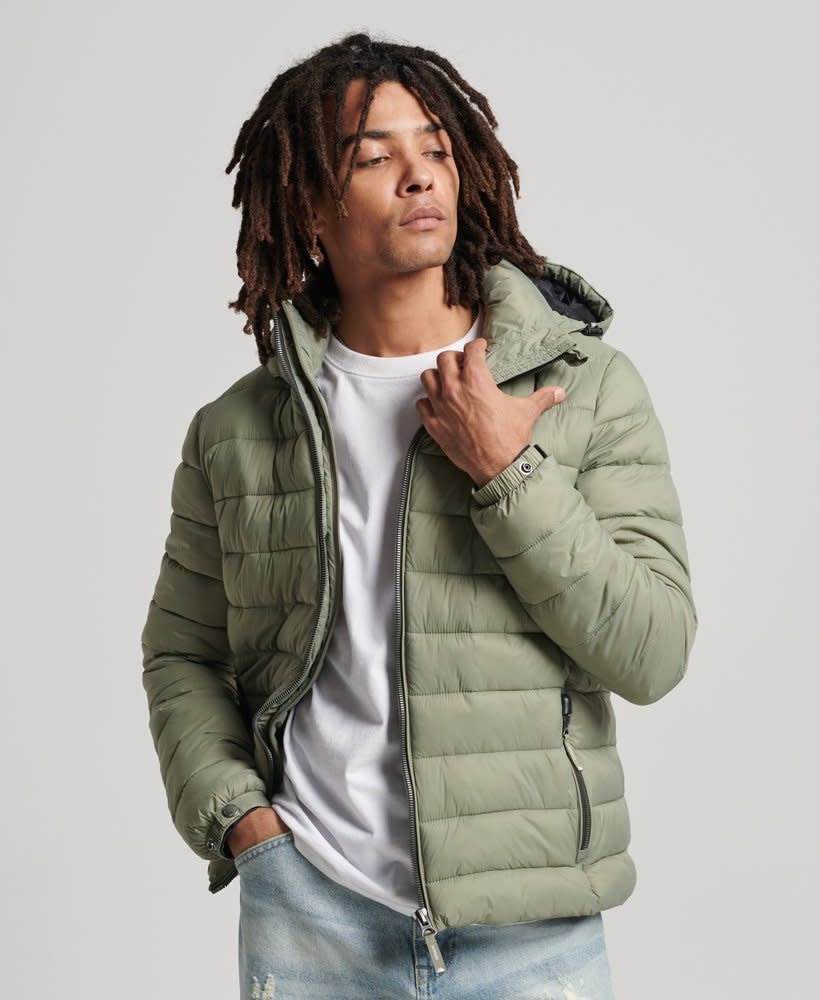 Superdry Sport Classic Fuji Puffer Jacket Men Khaki