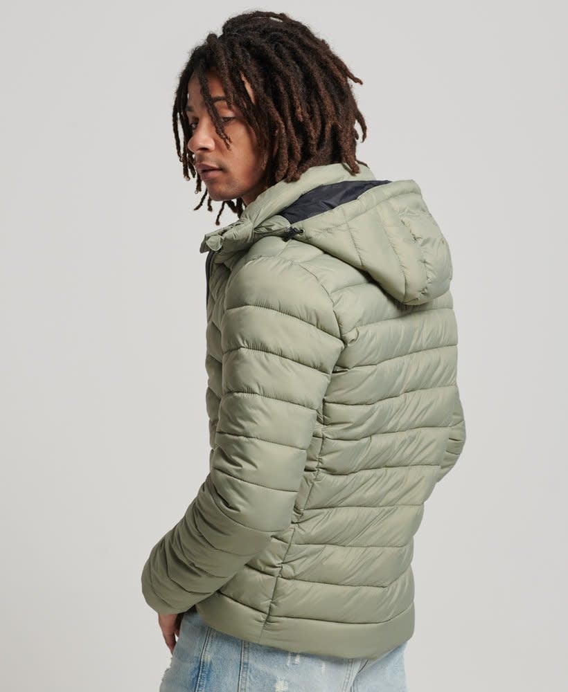 Superdry Sport Classic Fuji Puffer Jacket Men Khaki