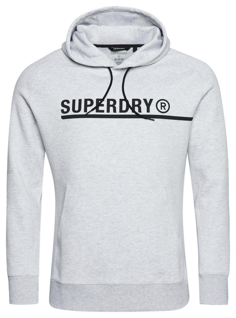 Superdry Sport Code Tech Graphic Hoodie Grey