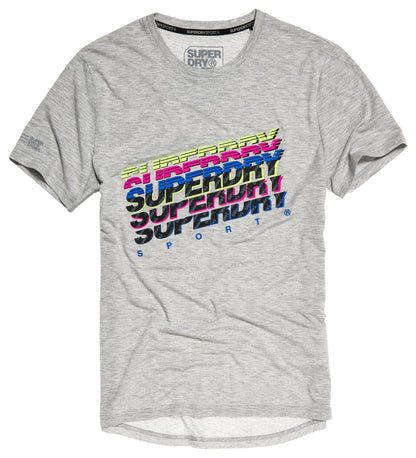 Superdry Sport Training Graphic Tee Grey
