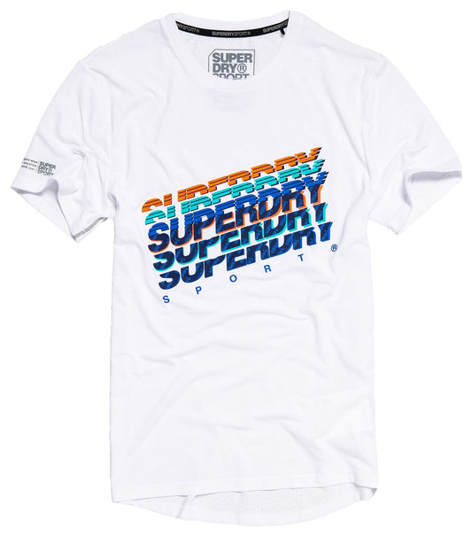 Superdry Sport Training Graphic Tee White