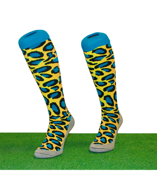 Hingly Funsokken Panter Yellow/Blue