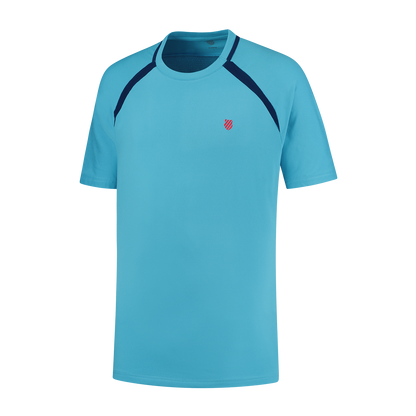 K-Swiss Hypercourt Mesh Crew 2 Tee Cyan Blue