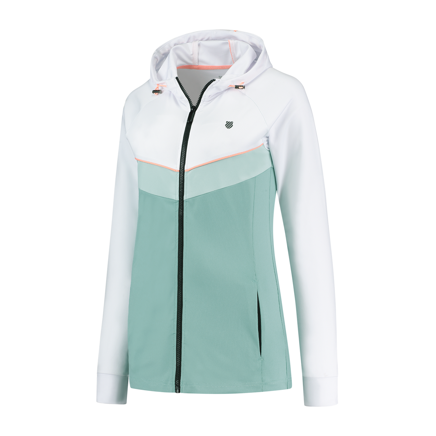 K-Swiss Hypercourt Tracksuit Hooded Stretch Jacket Nile Blue