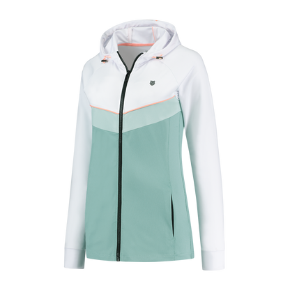 K-Swiss Hypercourt Tracksuit Hooded Stretch Jacket Nile Blue