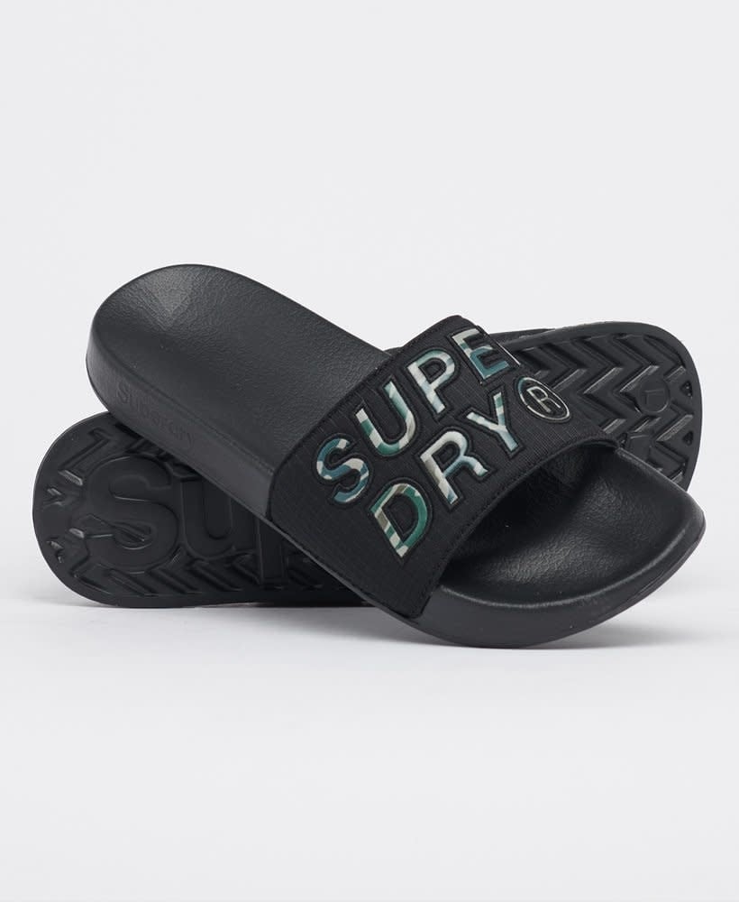 Superdry Infill Pool Slippers Black/Camo