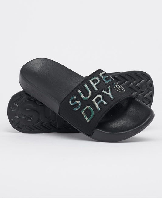 Superdry Infill Pool Slippers Black/Camo