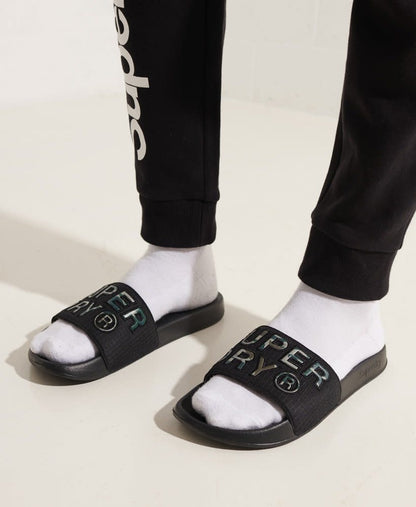 Superdry Infill Pool Slippers Black/Camo