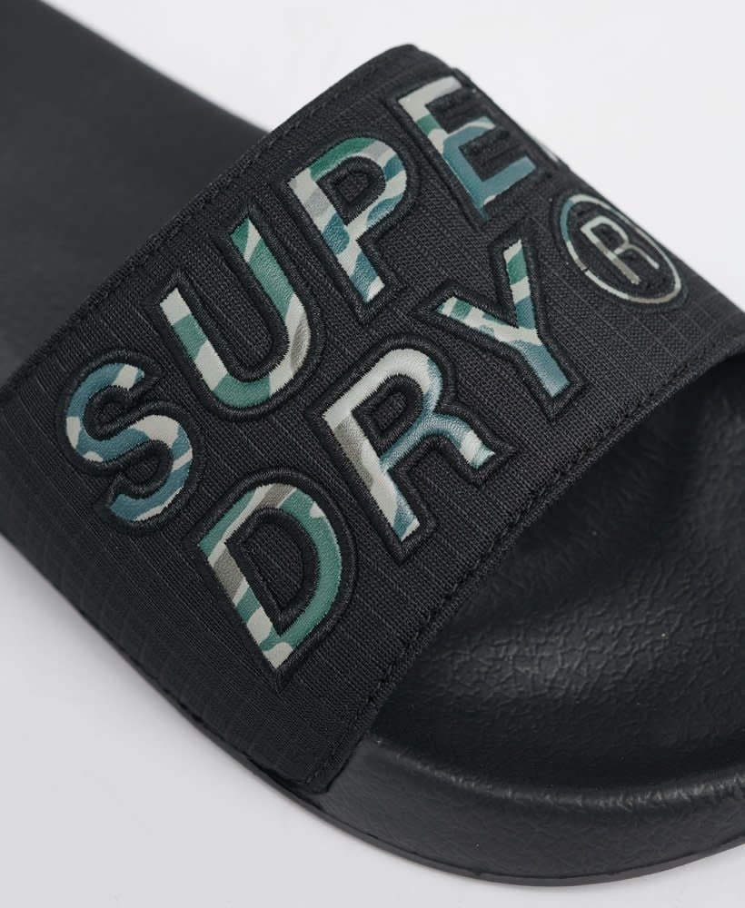 Superdry Infill Pool Slippers Black/Camo