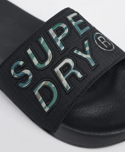 Superdry Infill Pool Slippers Black/Camo