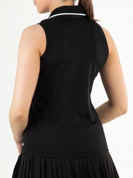 Sjeng Jacintha Sleeveless Polo Black