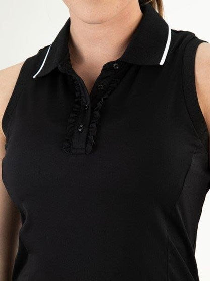 Sjeng Jacintha Sleeveless Polo Black