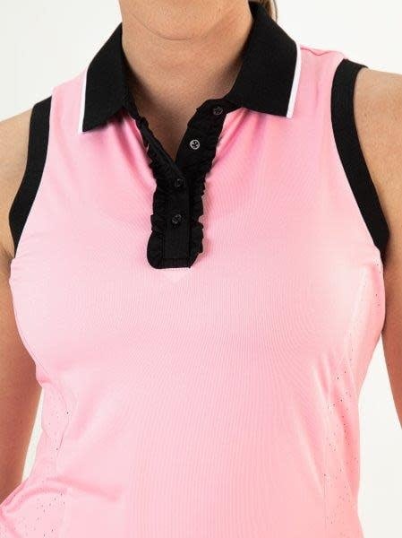 Sjeng Jacintha Sleeveless Polo Sorbet Pink