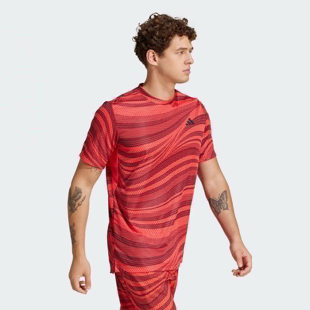 Adidas Club Graphic Tee Climacool Men Red