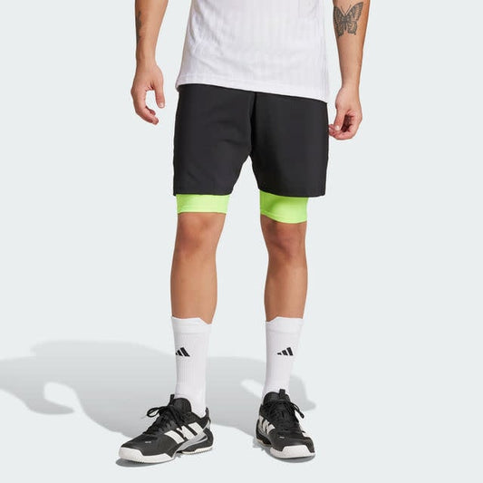 Adidas Club 2 in 1 Short Black - Yellow