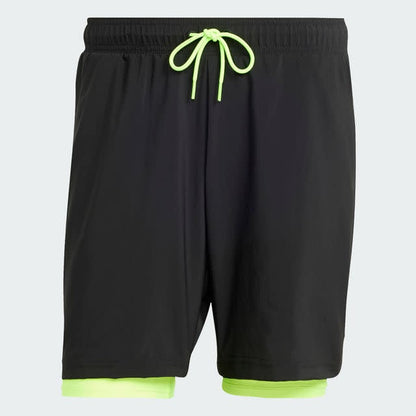 Adidas Club 2 in 1 Short Black - Yellow