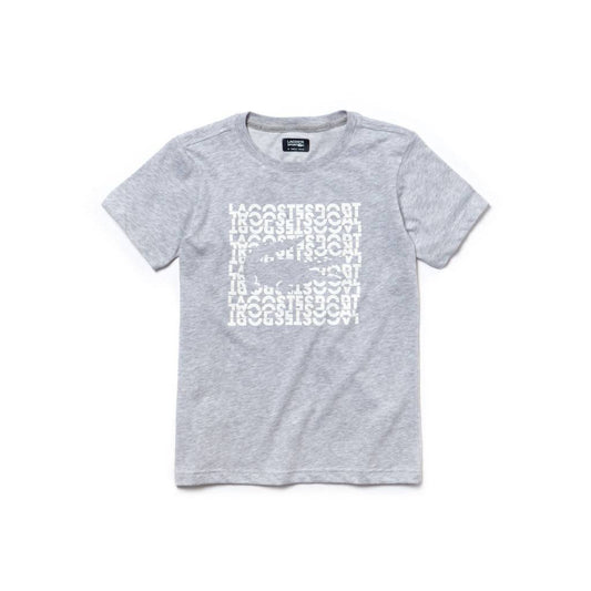 Lacoste Shirt Print Boys Grijs