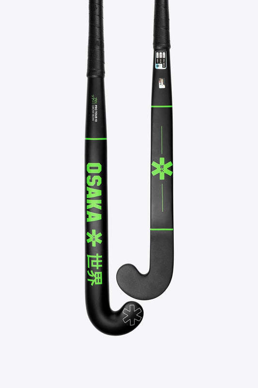 Osaka Pro Tour 10 Grow Bow Junior Hockeystick Black - Green