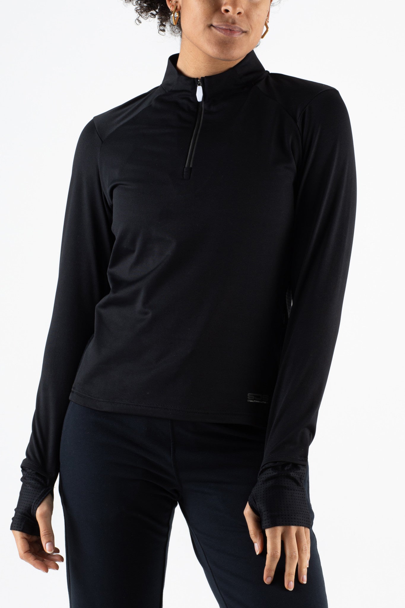 Sjeng Running Saga Halfzip Black