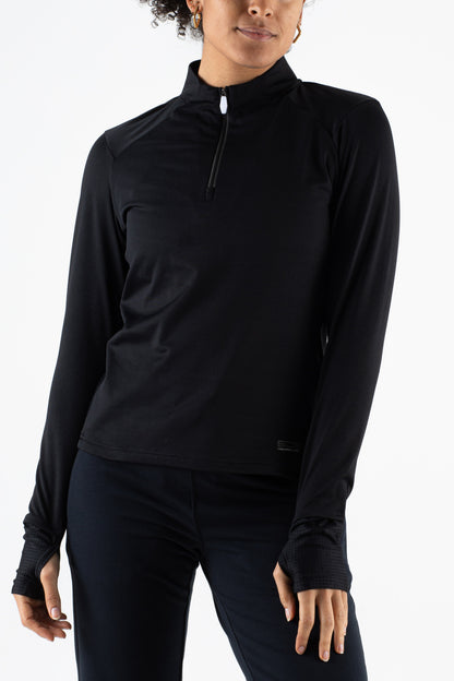 Sjeng Running Saga Halfzip Black