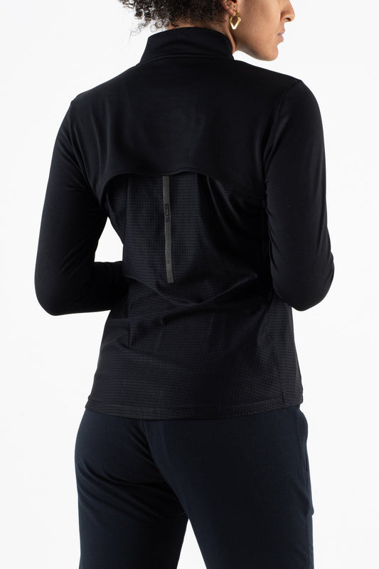Sjeng Running Saga Halfzip Black