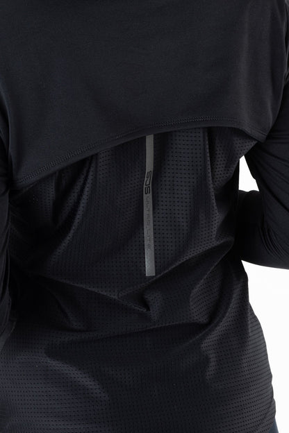 Sjeng Running Saga Halfzip Black