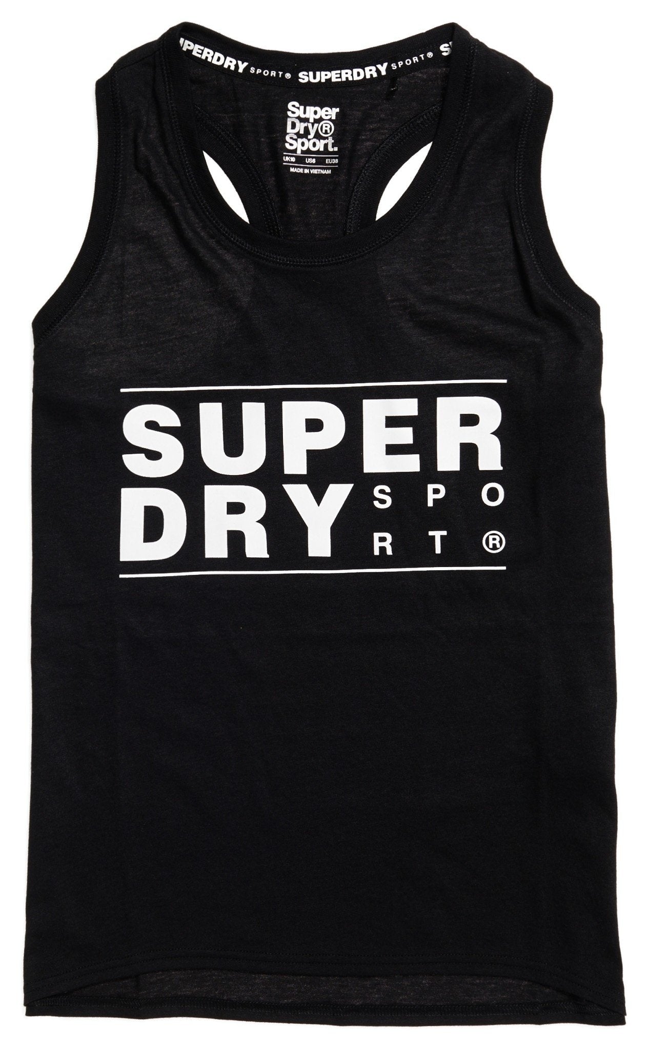Superdry Sport CORE SPORT GRAPHIC TANK Black