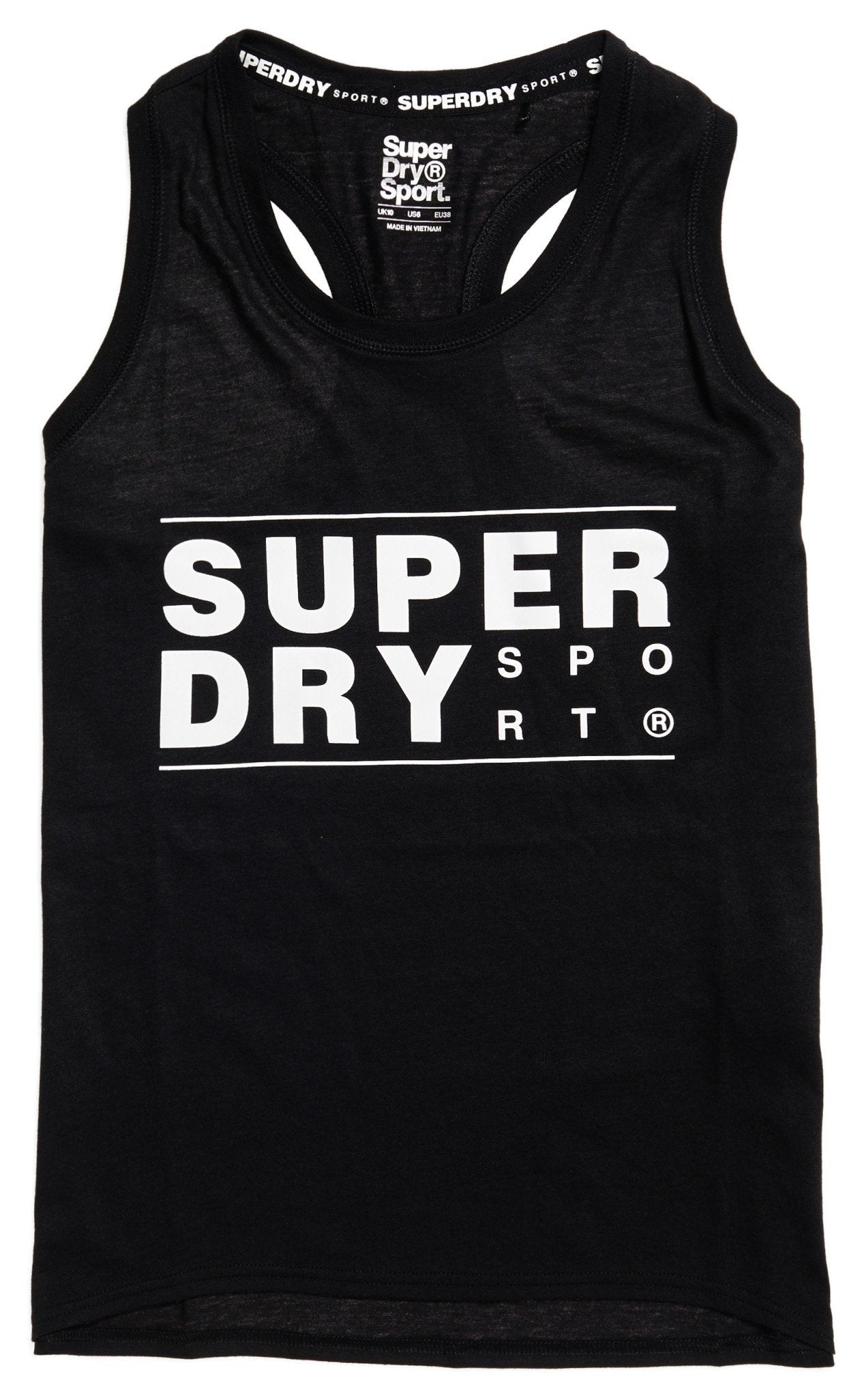 Superdry Sport CORE SPORT GRAPHIC TANK Black