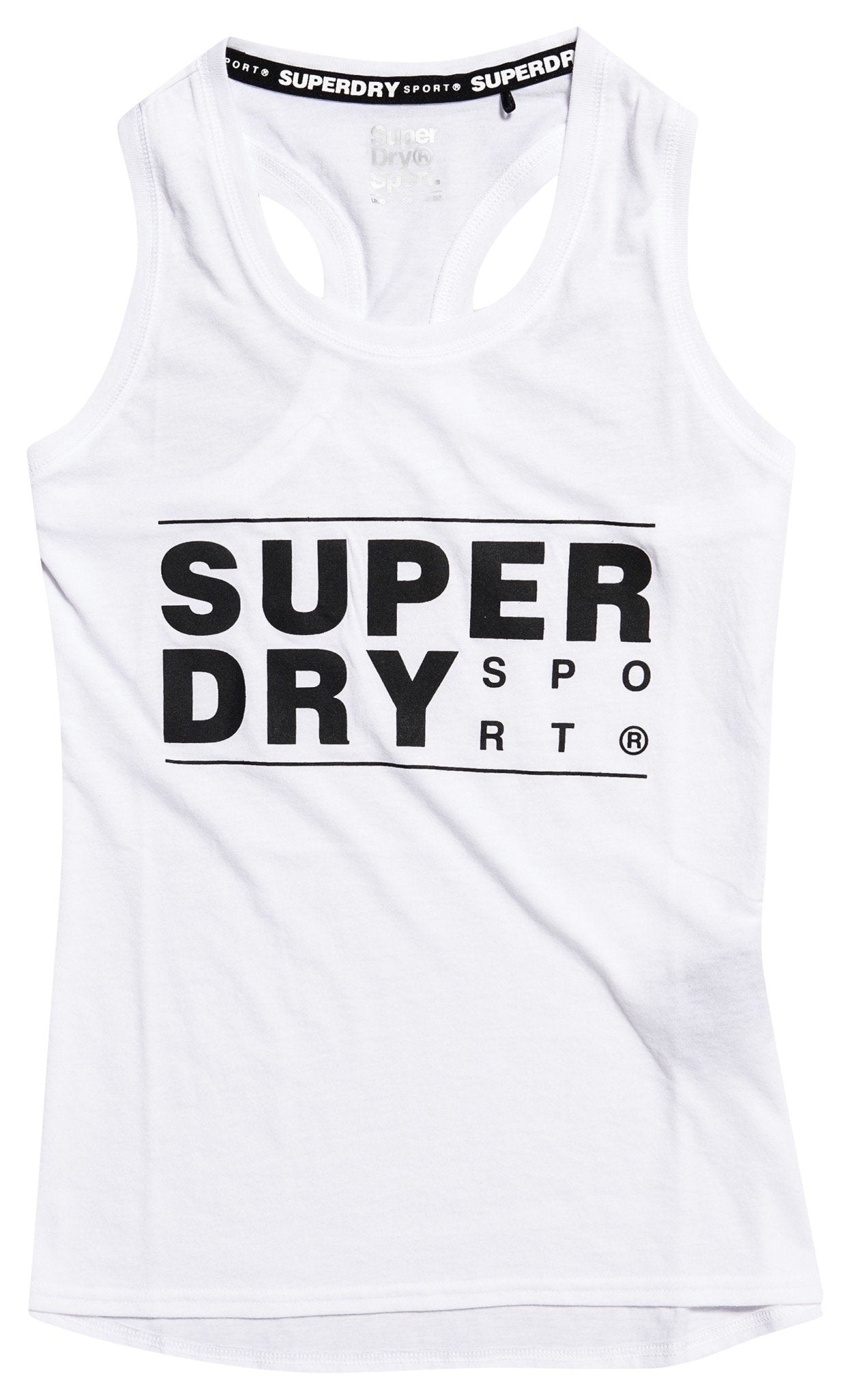 Superdry Sport CORE SPORT GRAPHIC TANK White