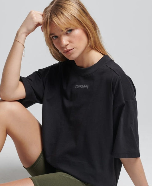 Superdry Sport Code Tech Boxy Tee Black