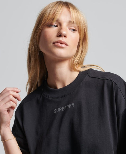 Superdry Sport Code Tech Boxy Tee Black