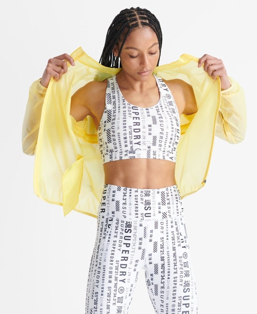 Superdry Sport Running Membrane Jacket Yellow