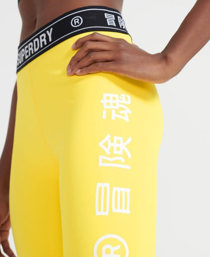 Superdry Sport Training Legging Yellow
