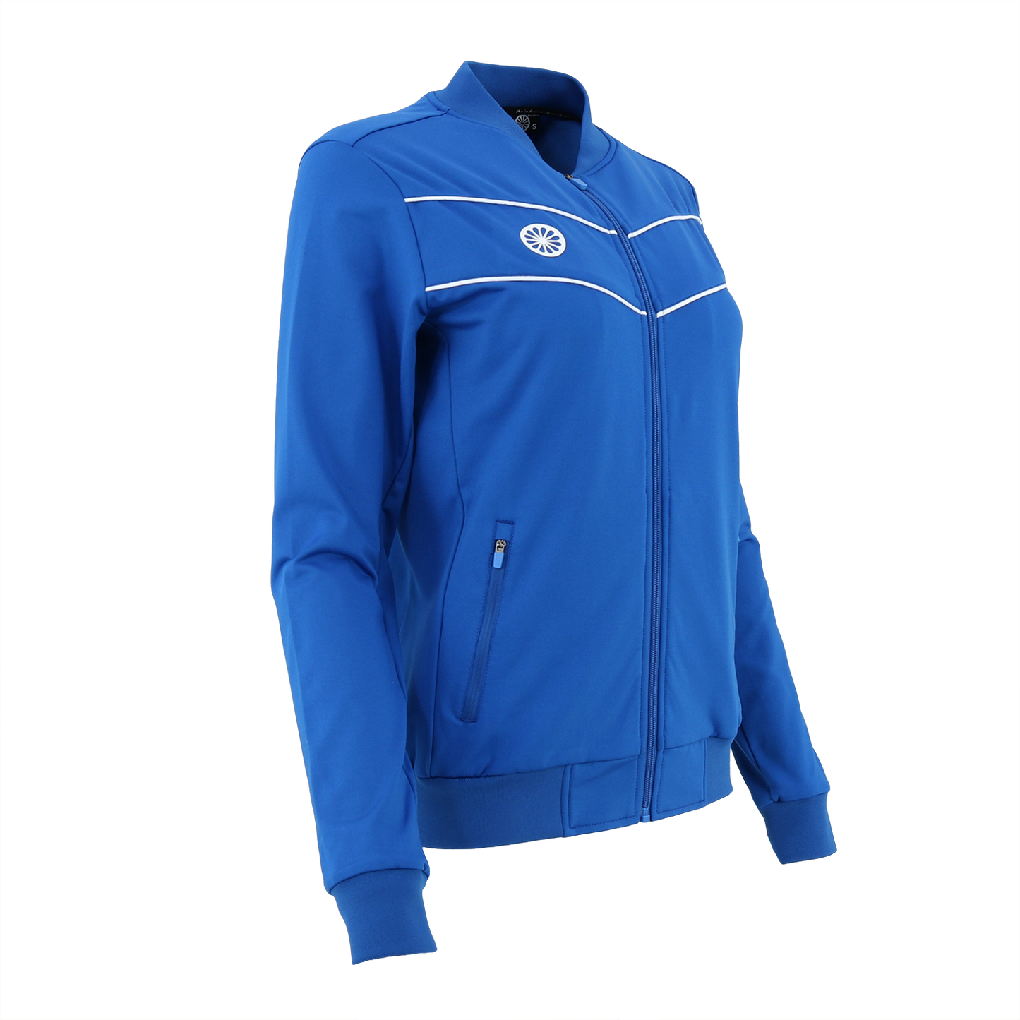 Indian Maharadja Baroda Women Chevron Jacket Cobalt