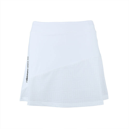 Indian Maharadja Kadiri Jacquard Mono Skirt White