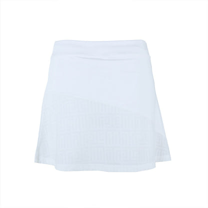Indian Maharadja Kadiri Jacquard Mono Skirt White