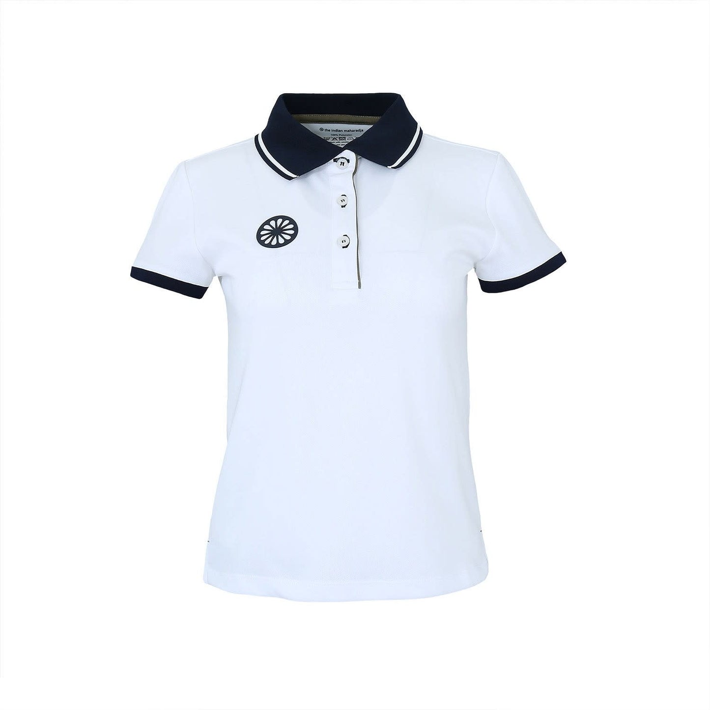Indian Maharadja Kadiri Pique Polo Women White