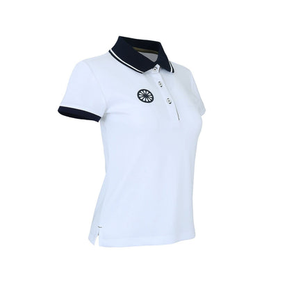 Indian Maharadja Kadiri Pique Polo Women White