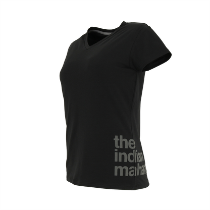 Indian Maharadja Kota Women Shadow Tee Black