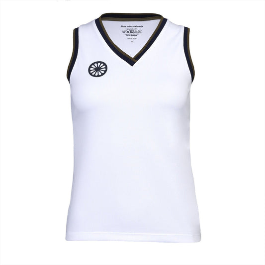 Indian Maharadja Kadiri Pique Tank White