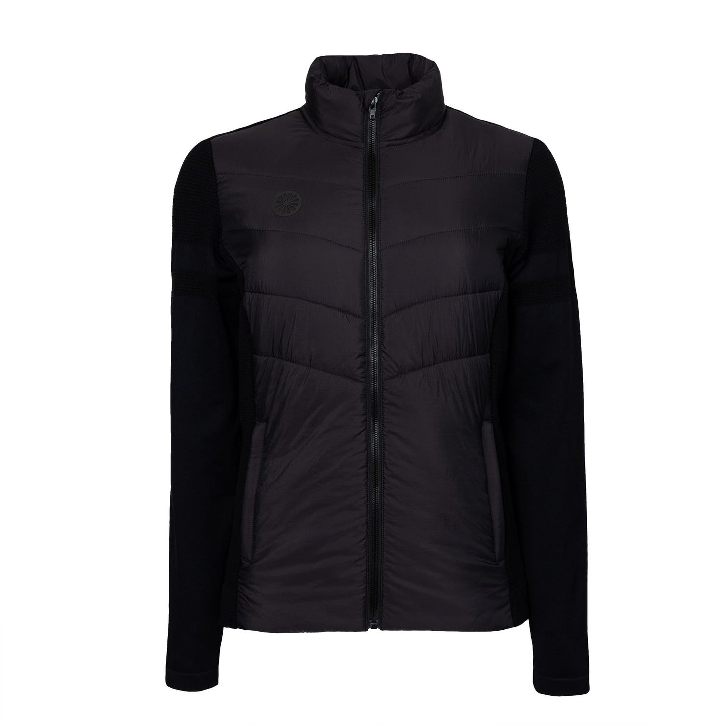 Indian Maharadja Women Padded Jacket Black