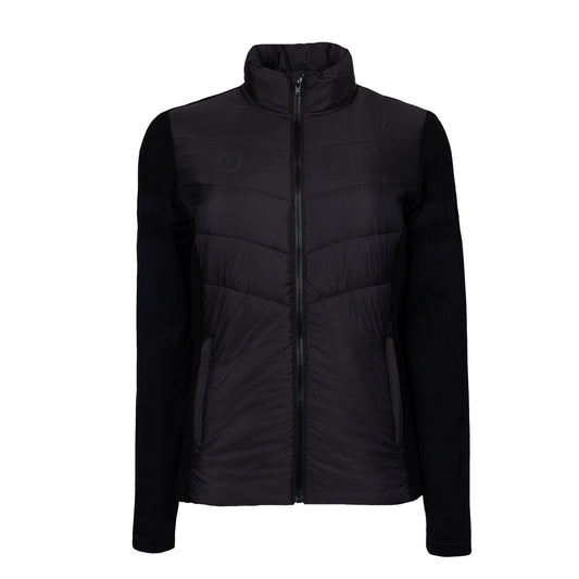 Indian Maharadja Women Padded Jacket Black