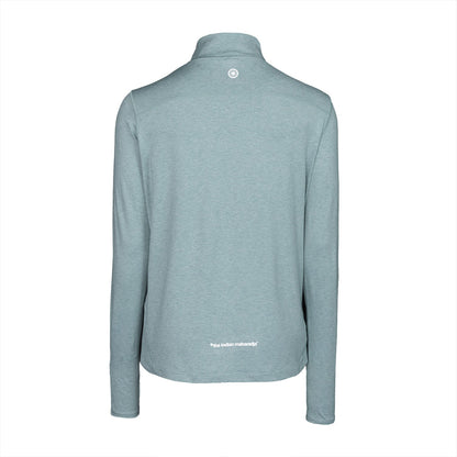 Indian Maharadja Women Half Zip Longsleeve Light Sage