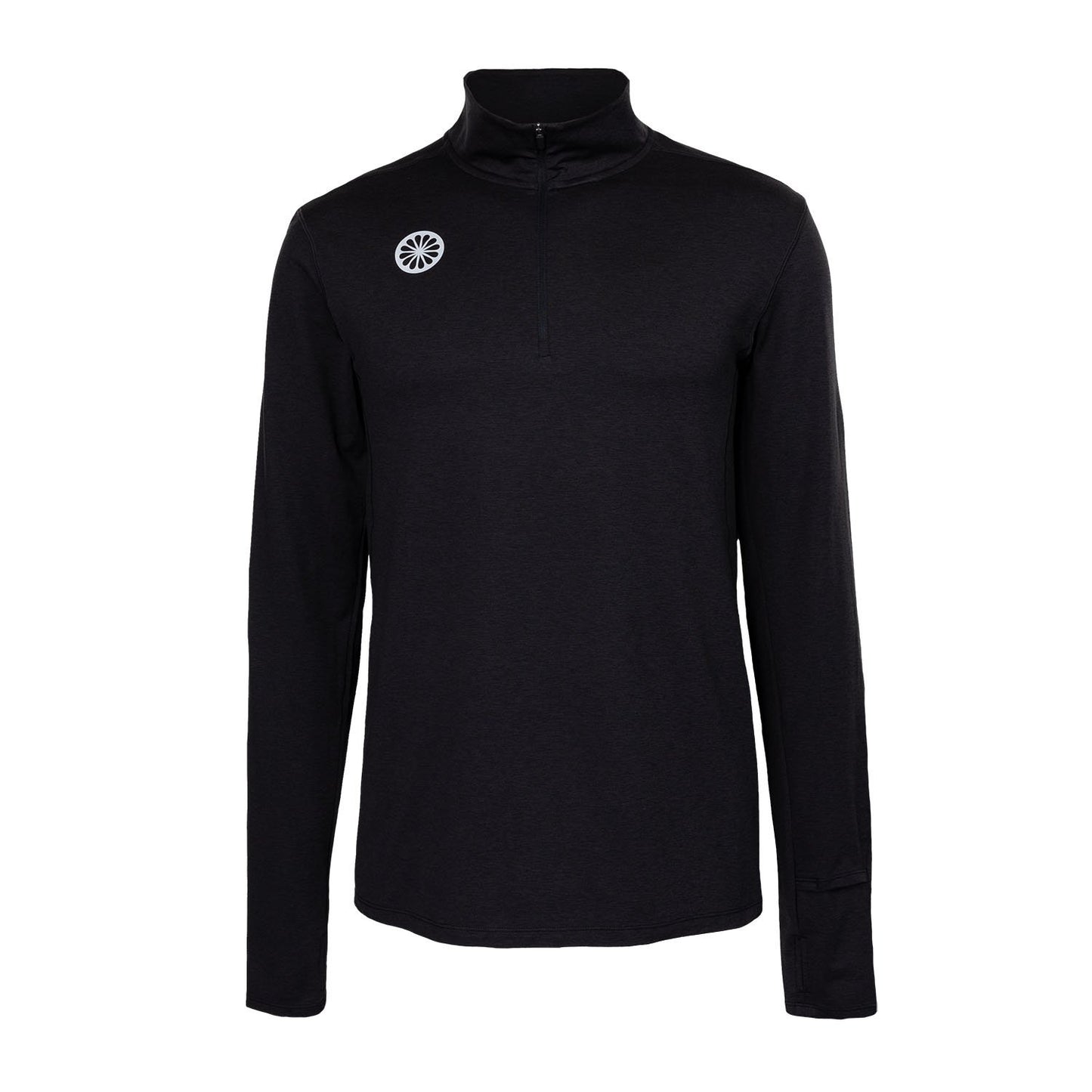 Indian Maharadja Men Half Zip Longsleeve Black