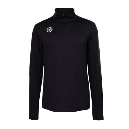 Indian Maharadja Men Half Zip Longsleeve Black
