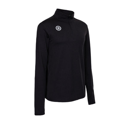 Indian Maharadja Men Half Zip Longsleeve Black