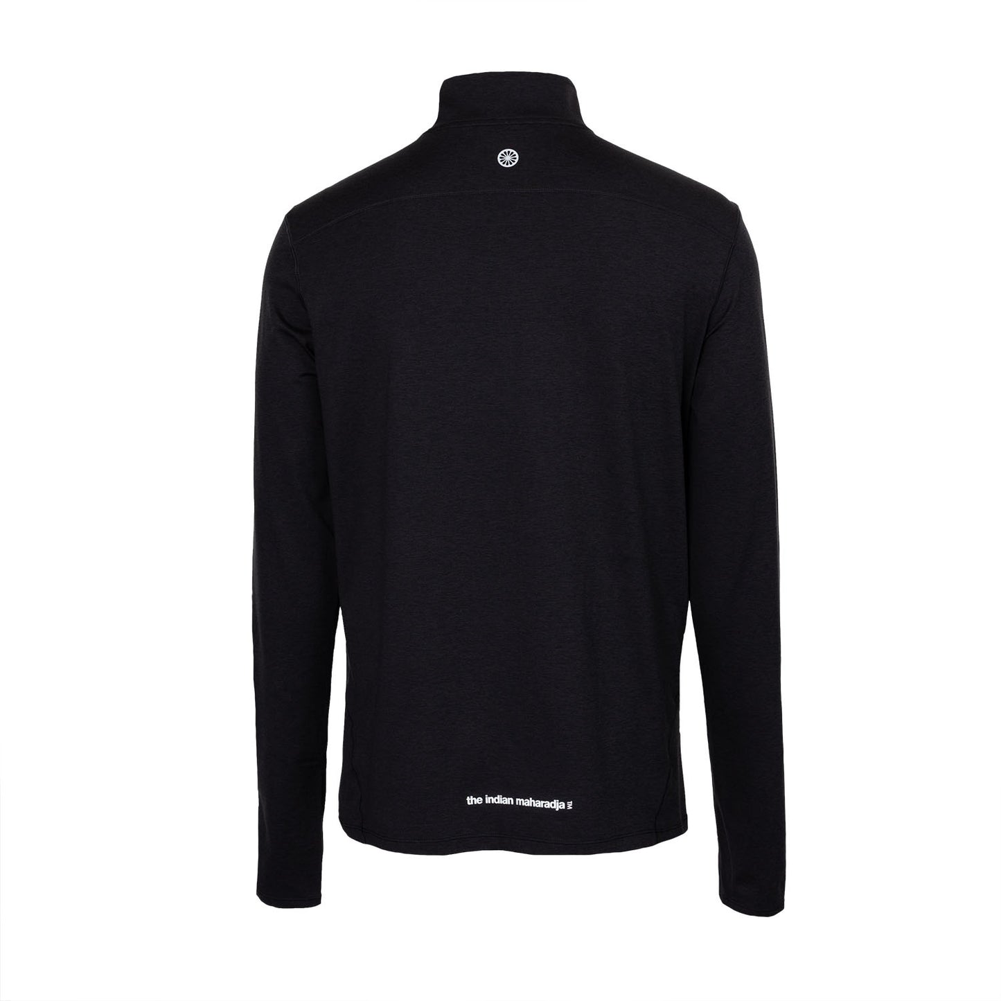 Indian Maharadja Men Half Zip Longsleeve Black